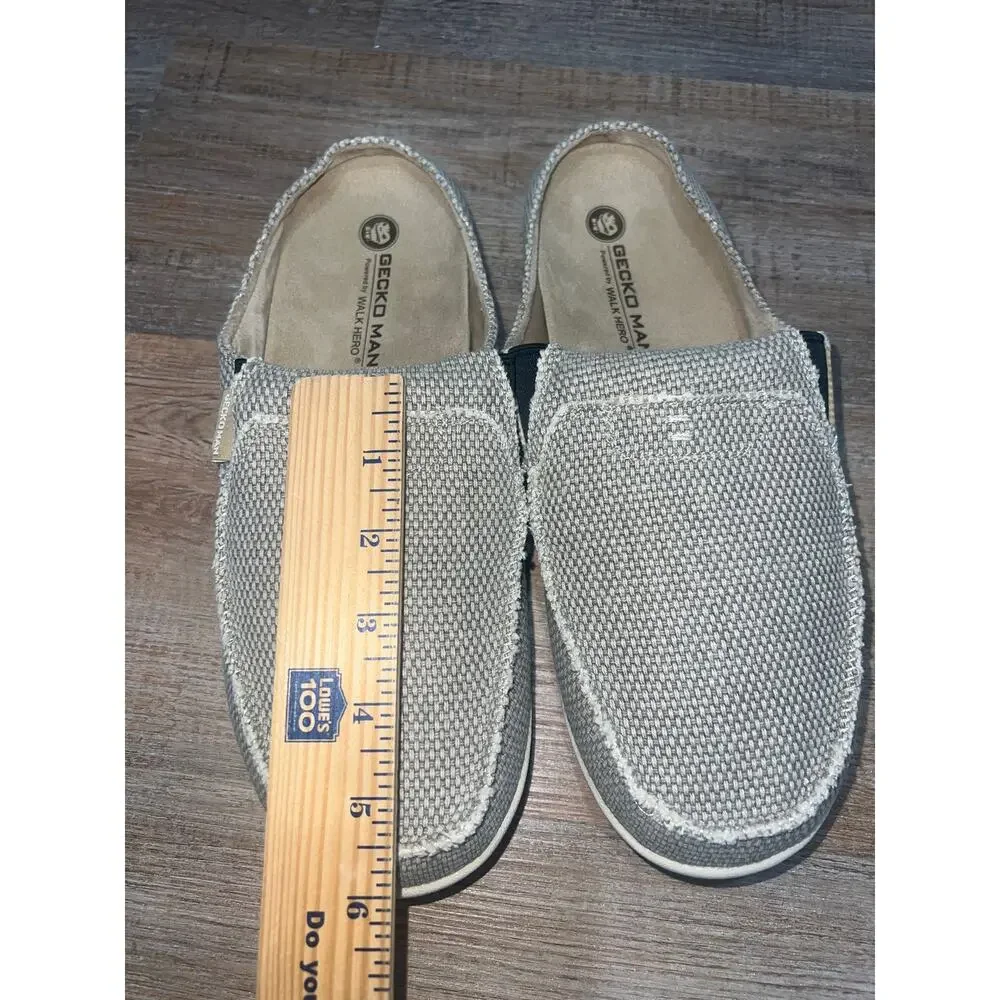 GECKO MAN Walk Hero Men’s Slip-On Loafers Gray Casual Comfort Shoes Size 11
